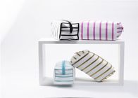 Striped Pouch Small Travel Cosmetic Bags Bandwagon Effect Women Leather Material