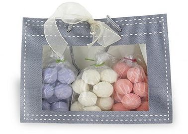 3 torebki 15 bombonierki mini do kąpieli Egzotyczny zapach fioletowy / biały / różowy